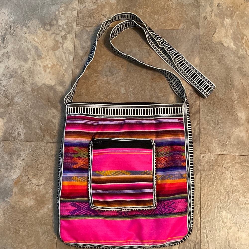 Bright Pink serape purse